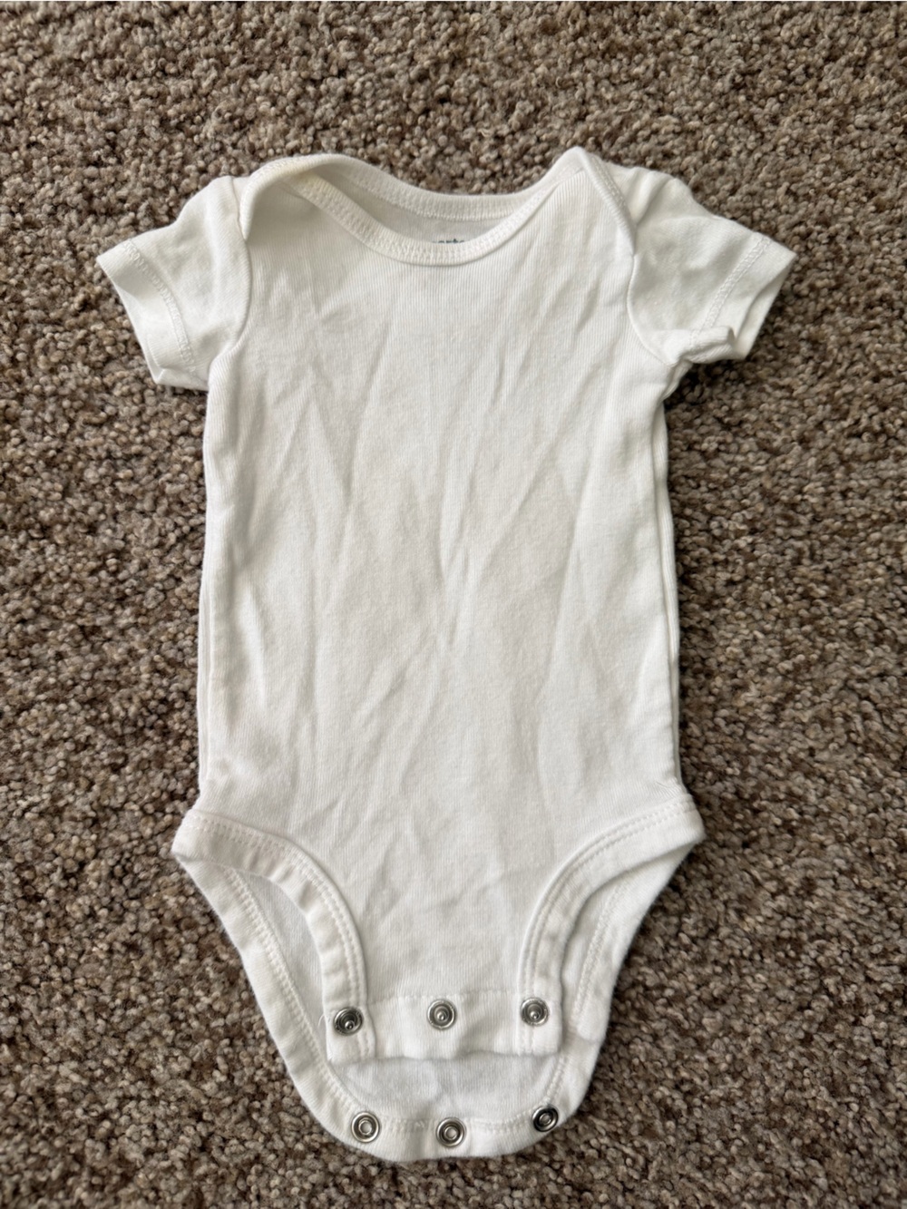 Carter's White Cotton Snap-Front Baby Bodysuit